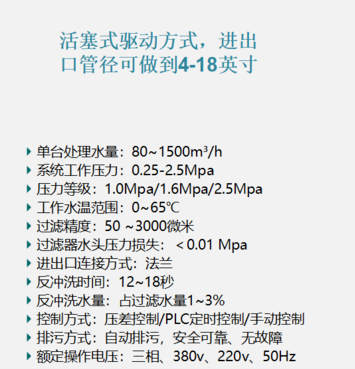反冲洗过滤器过滤精度